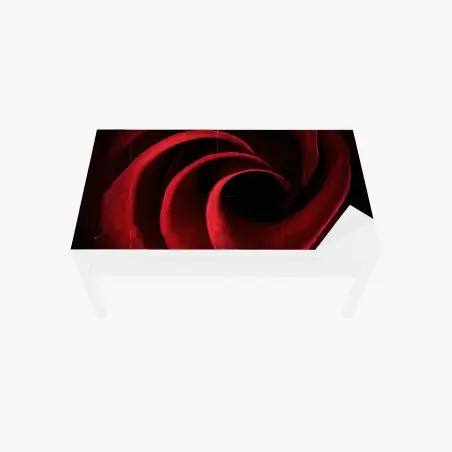 Chapa adhesiva para mesa y escritorio espiral de pétalos rojos – Pixers®