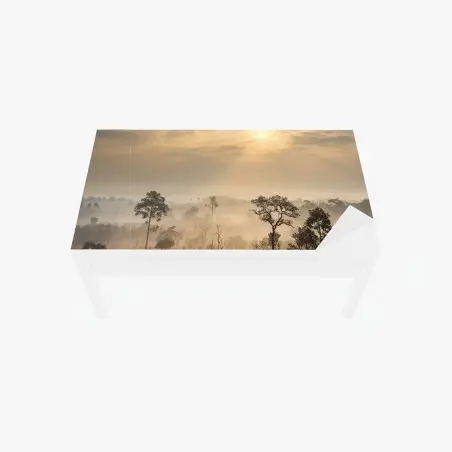 Chapa adhesiva para mesa y escritorio amanecer en la sabana de Tailandia – Pixers®