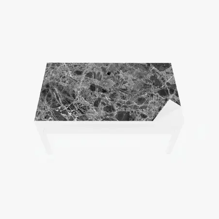 Chapa adhesiva para mesa y escritorio textura de mármol en blanco y negro – Pixers®