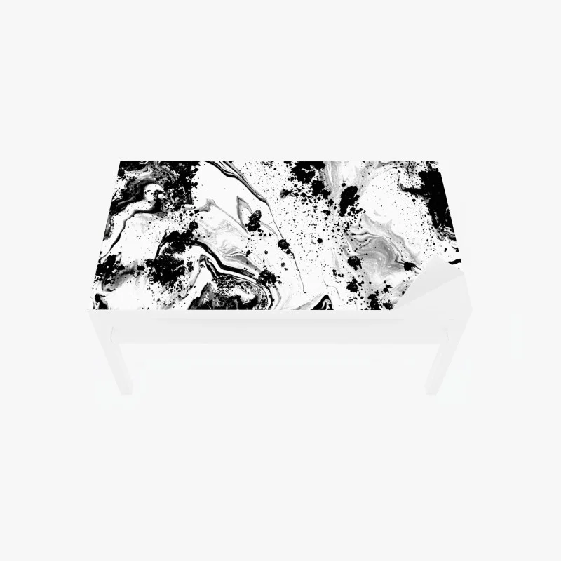 Chapa adhesiva para mesa y escritorio mármol abstracto en blanco y negro