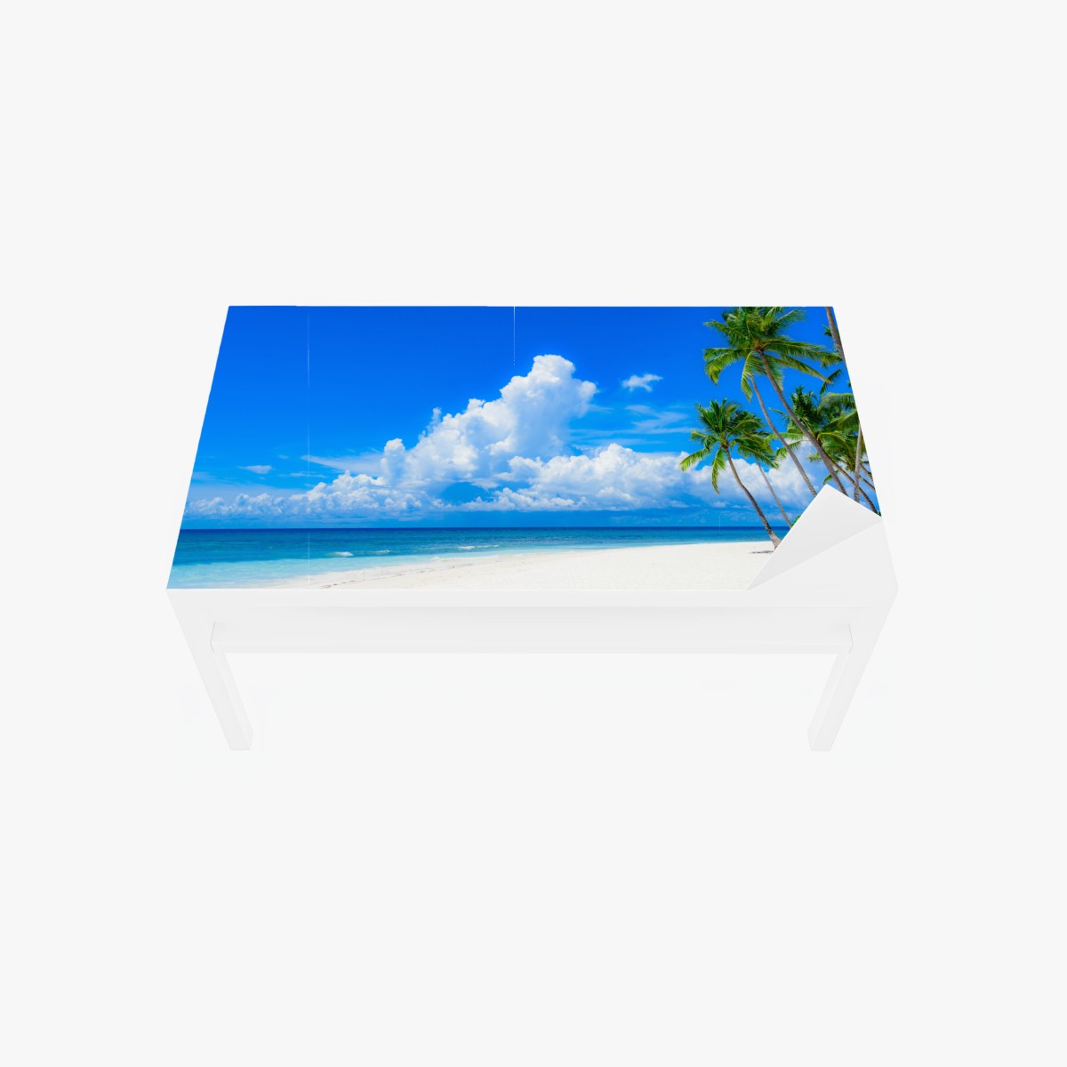 Chapa adhesiva para mesa y escritorio paraíso tropical de palmeras en la playa – Pixers®