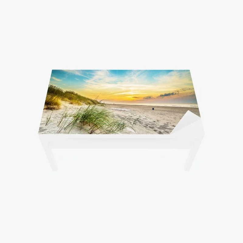 Chapa adhesiva para mesa y escritorio atardecer sereno en la playa