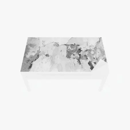 Chapa adhesiva para mesa y escritorio textura de pared desgastada en blanco y negro – Pixers®