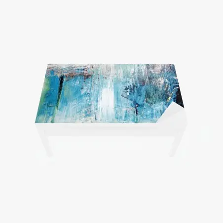 Chapa adhesiva para mesa y escritorio sueños en azul y verde – Pixers®