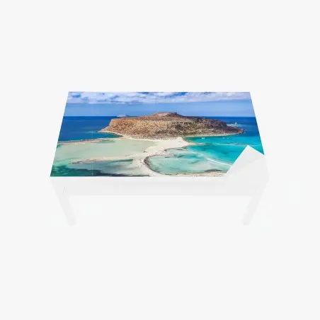 Chapa adhesiva para mesa y escritorio laguna turquesa y acantilado rocoso – Pixers®