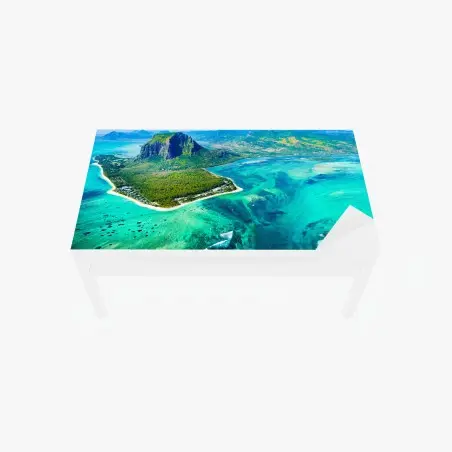 Chapa adhesiva para mesa y escritorio paraíso coralino de Isla Mauricio – Pixers®