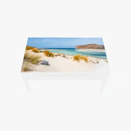 Chapa adhesiva para mesa y escritorio paisaje de la bahía de Balos, Creta – Pixers®