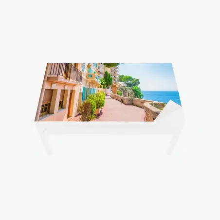 Chapa adhesiva para mesa y escritorio paseo mediterráneo junto al mar – Pixers®
