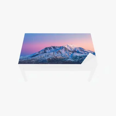 Chapa adhesiva para mesa y escritorio silencio nevado de Mount St. Helens al atardecer – Pixers®