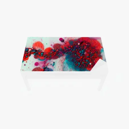 Chapa adhesiva para mesa y escritorio sinfonía marmolada de colores – Pixers®