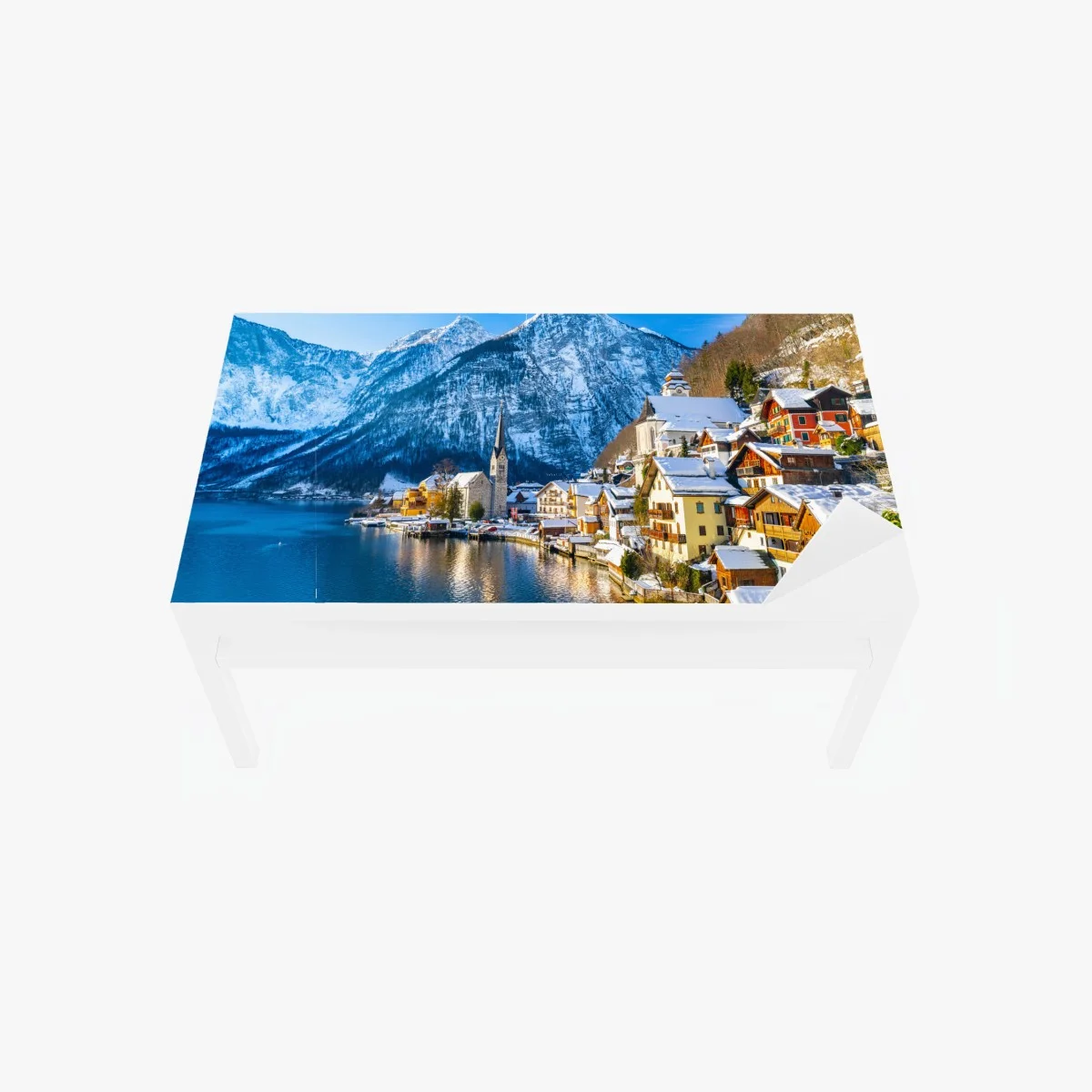 Chapa adhesiva para mesa y escritorio paisaje invernal de Hallstatt junto al lago – Pixers® Chapa adhesiva para mesa y escritorio paisaje invernal de Hallstatt junto al lago – Pixers®