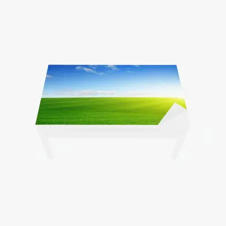 Chapa adhesiva para mesa y escritorio panorama de pradera al amanecer – Pixers®