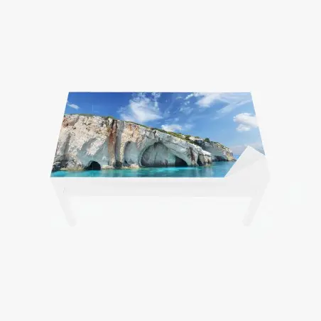 Chapa adhesiva para mesa y escritorio cuevas azules de Zakynthos – Pixers®