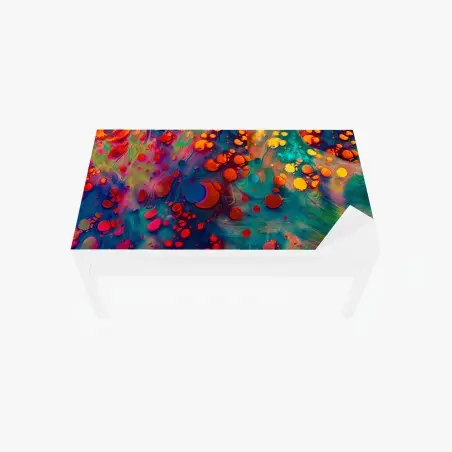 Chapa adhesiva para mesa y escritorio marmolado psicodélico multicolor – Pixers®