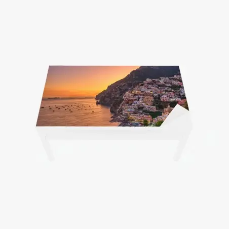 Chapa adhesiva para mesa y escritorio puesta de sol en Positano – Pixers®