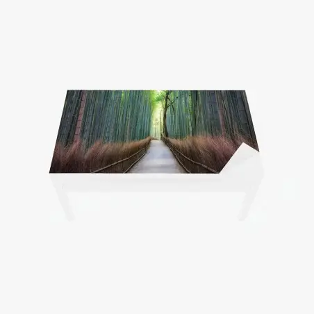 Chapa adhesiva para mesa y escritorio camino sereno entre bambúes – Pixers®