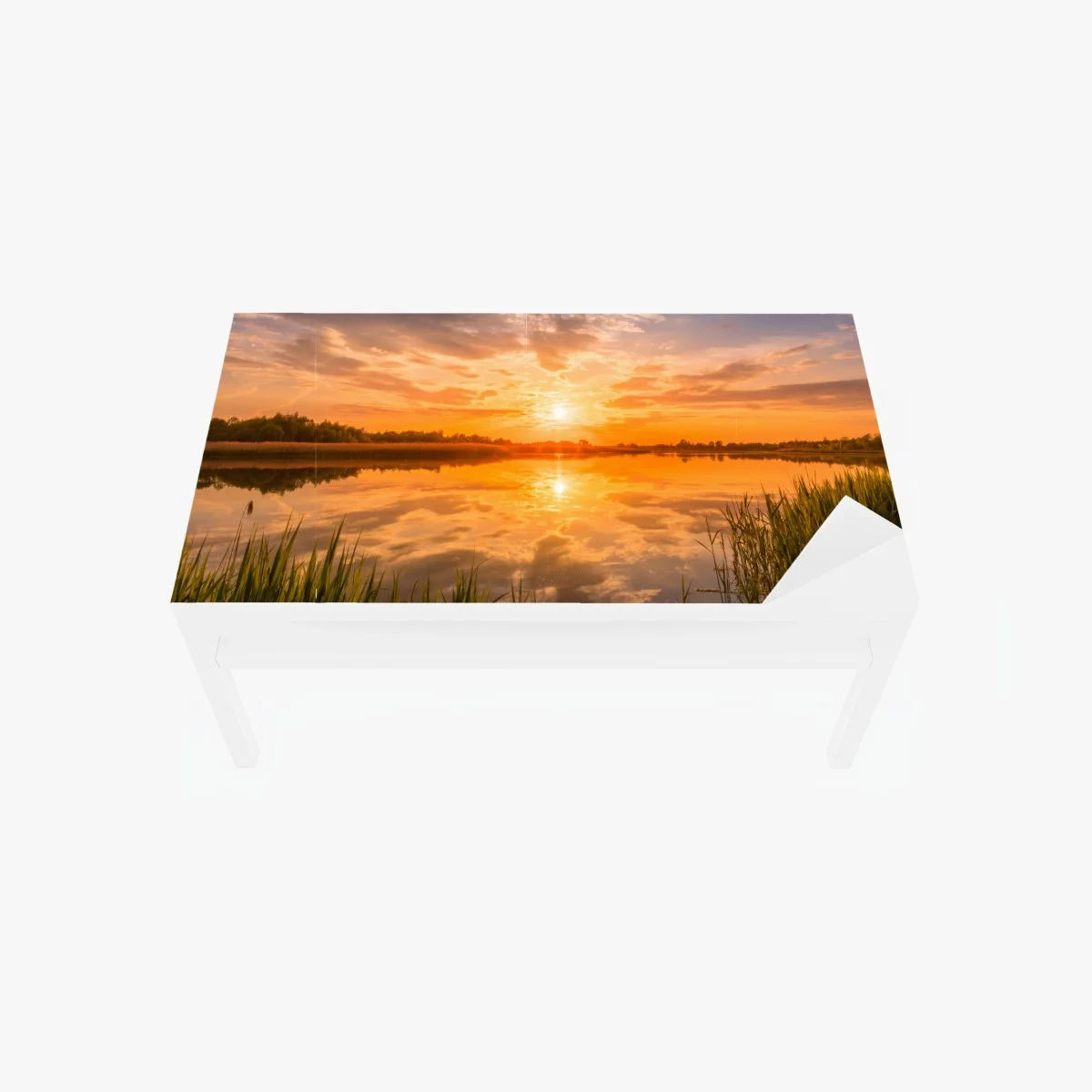 Chapa adhesiva para mesa y escritorio puesta de sol dorada sobre el lago – Pixers® Chapa adhesiva para mesa y escritorio puesta de sol dorada sobre el lago – Pixers®