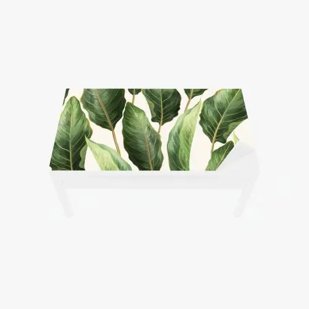 Chapa adhesiva para mesa y escritorio fondo de hojas tropicales en tonos verdes – Pixers®