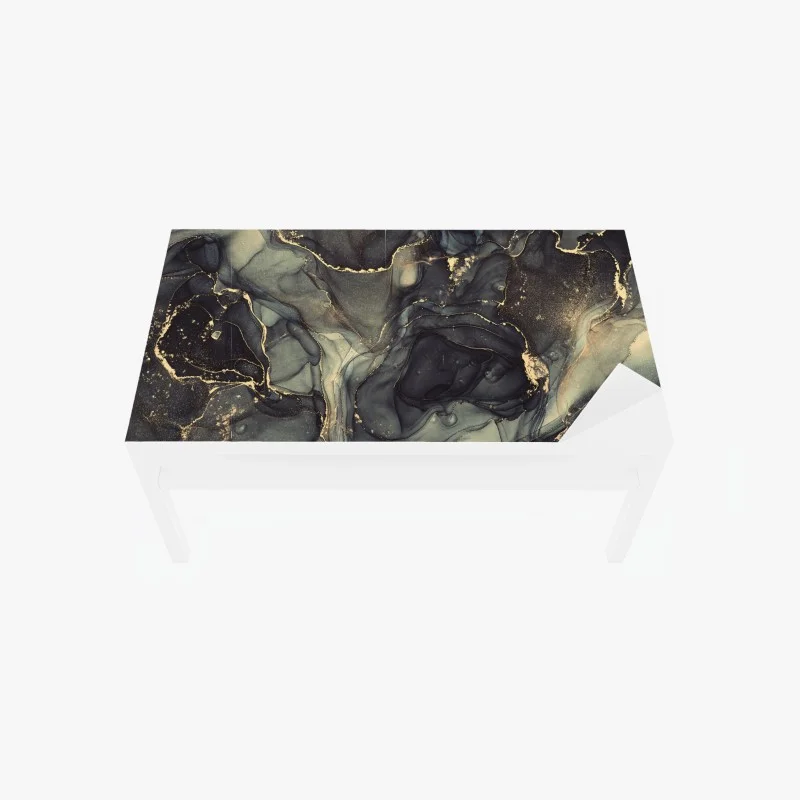 Chapa adhesiva para mesa y escritorio arte abstracto líquido en tonos gris y dorado