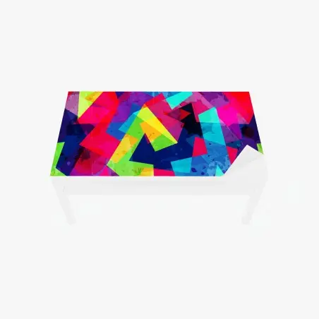 Chapa adhesiva para mesa y escritorio explosión geométrica de color – Pixers®