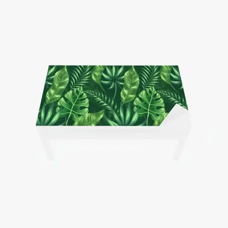 Chapa adhesiva para mesa y escritorio estampado tropical de hojas verdes – Pixers®
