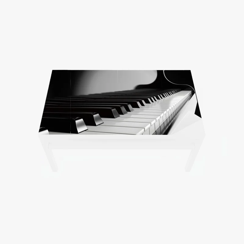 Chapa adhesiva para mesa y escritorio teclas de piano en blanco y negro
