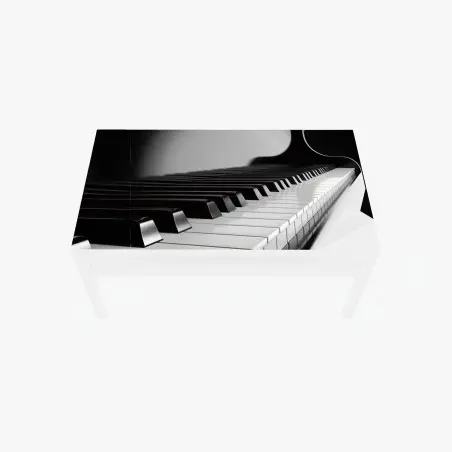 Chapa adhesiva para mesa y escritorio teclas de piano en blanco y negro – Pixers®