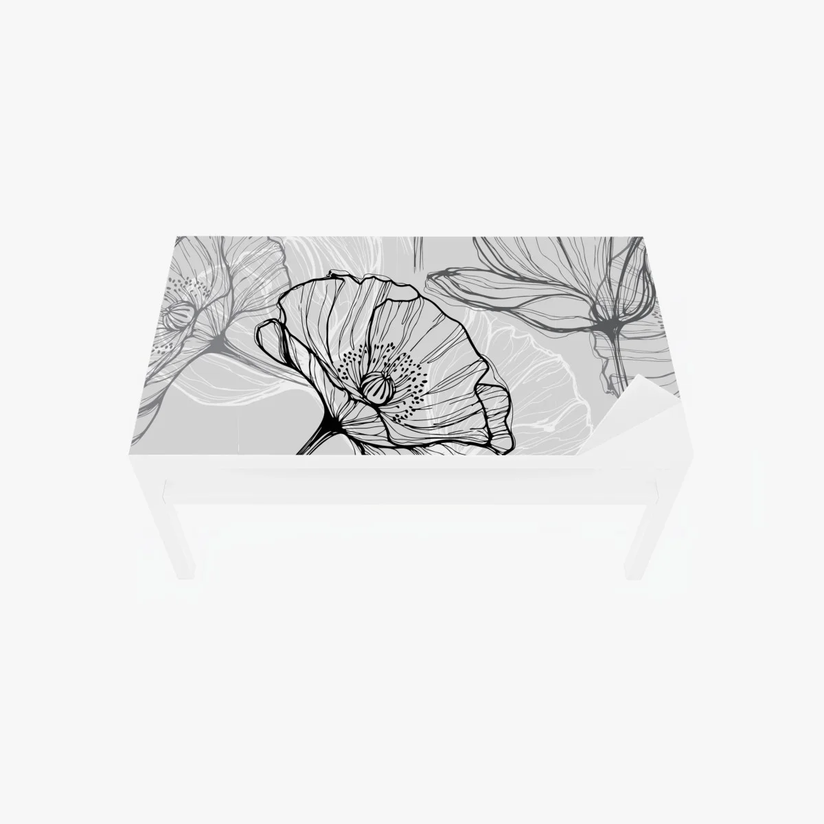 Chapa adhesiva para mesa y escritorio estampado de amapolas en líneas minimalistas – Pixers® Chapa adhesiva para mesa y escritorio estampado de amapolas en líneas minimalistas – Pixers®