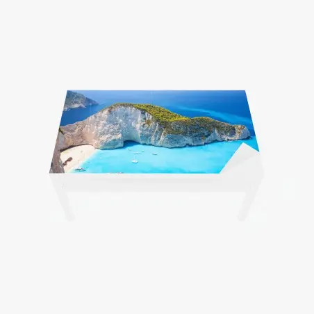 Chapa adhesiva para mesa y escritorio vista aérea de Navagio en Zakynthos – Pixers®