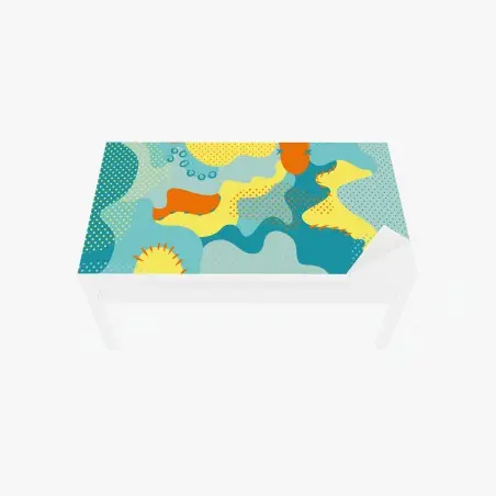 Chapa adhesiva para mesa y escritorio composición abstracta en tonos vivos – Pixers®