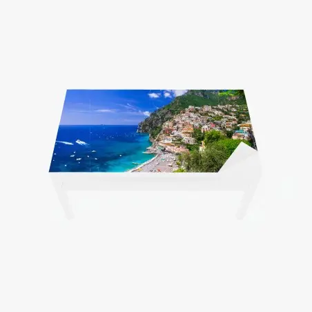 Chapa adhesiva para mesa y escritorio paisaje costero de Positano – Pixers®