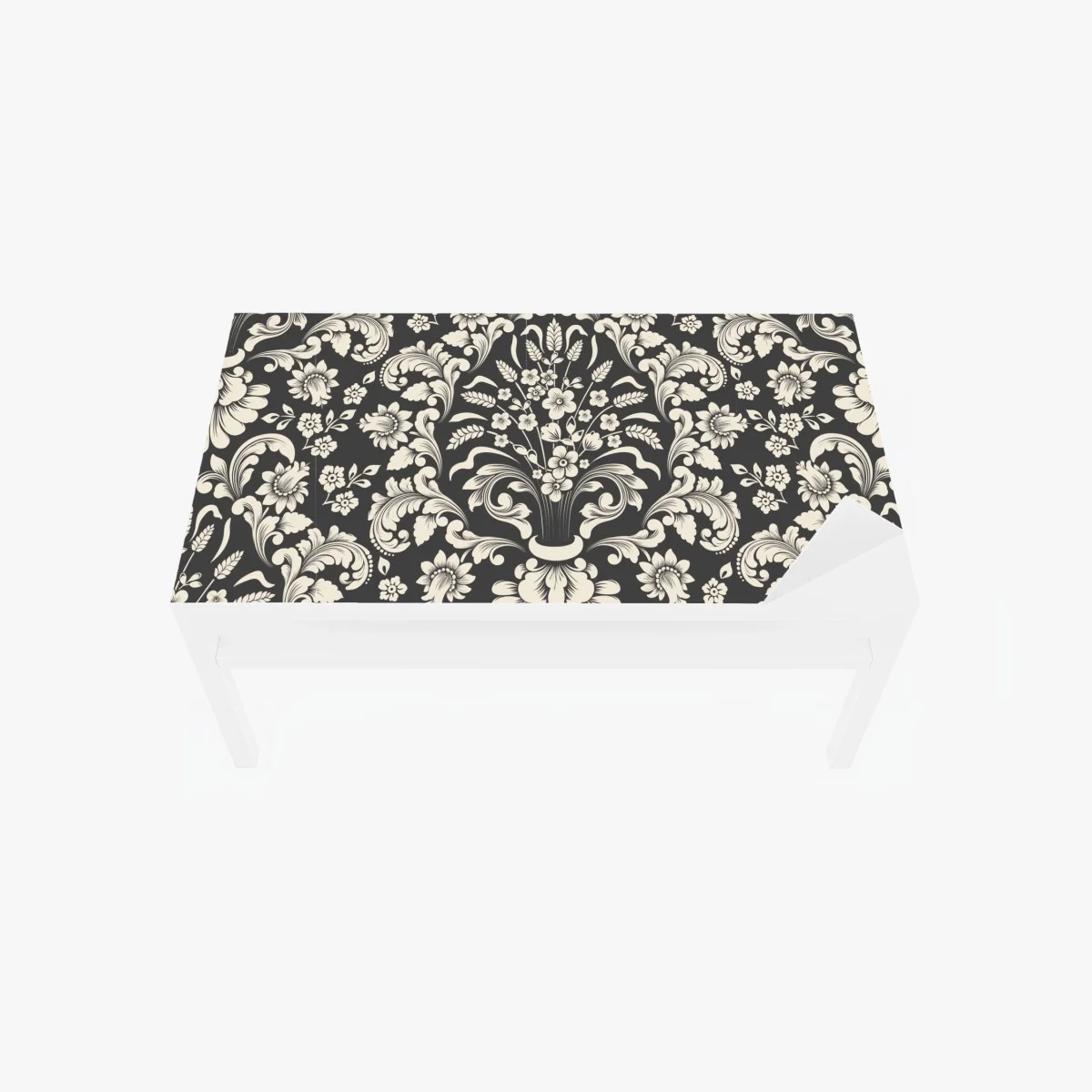 Chapa adhesiva para mesa y escritorio motivo damasco floral en tonos crema y gris oscuro – Pixers® Chapa adhesiva para mesa y escritorio motivo damasco floral en tonos crema y gris oscuro – Pixers®