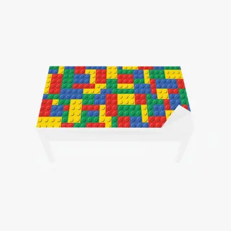 Chapa adhesiva para mesa y escritorio mural de ladrillos de juguete multicolor – Pixers®