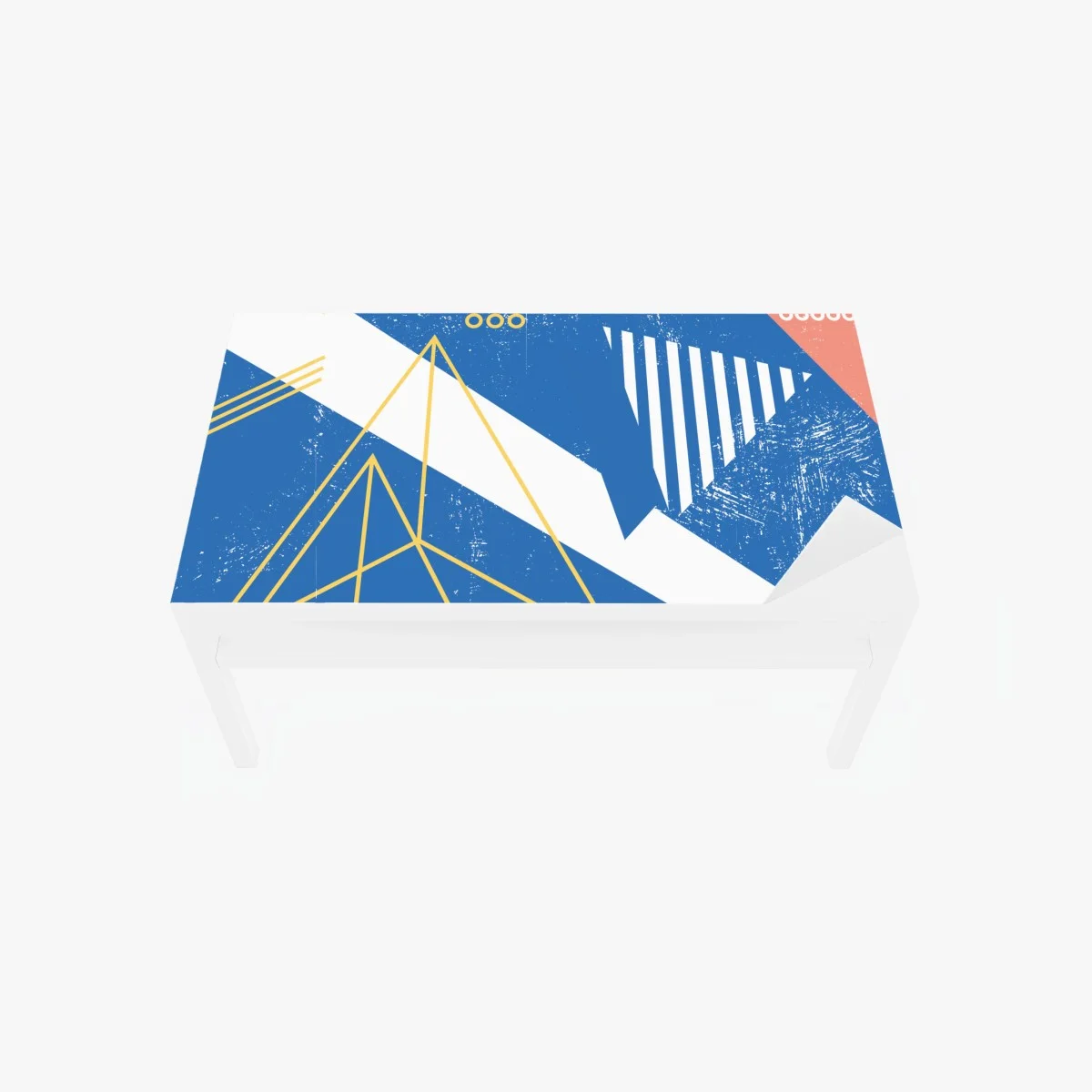 Chapa adhesiva para mesa y escritorio composición geométrica azul y amarilla con textura retro – Pixers® Chapa adhesiva para mesa y escritorio composición geométrica azul y amarilla con textura retro – Pixers®