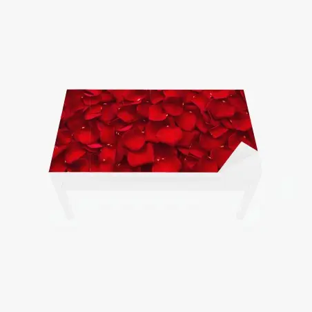 Chapa adhesiva para mesa y escritorio arte decorativo de pétalos de rosa rojos – Pixers®