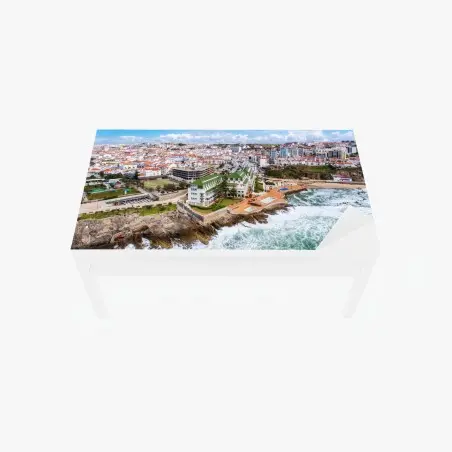 Chapa adhesiva para mesa y escritorio vistas costeras de ciudad y acantilados – Pixers®
