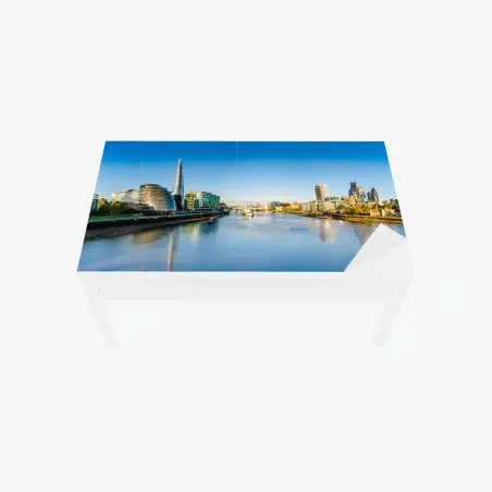 Chapa adhesiva para mesa y escritorio panorama urbano de Londres sobre el Támesis – Pixers®