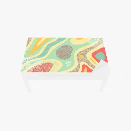 Chapa adhesiva para mesa y escritorio diseño abstracto orgánico en tonos pastel – Pixers®