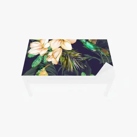 Chapa adhesiva para mesa y escritorio colibrí y flores tropicales en acuarela – Pixers®