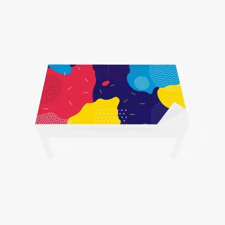 Chapa adhesiva para mesa y escritorio diseño abstracto colorido estilo memphis – Pixers®