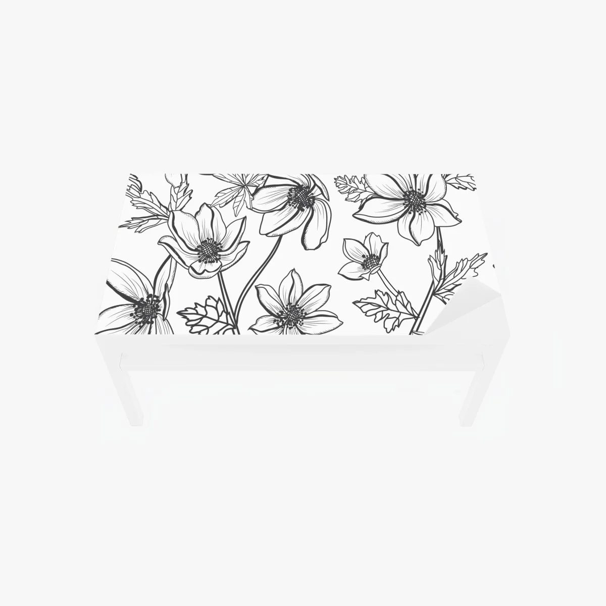 Chapa adhesiva para mesa y escritorio dibujo floral lineal en blanco y negro – Pixers® Chapa adhesiva para mesa y escritorio dibujo floral lineal en blanco y negro – Pixers®