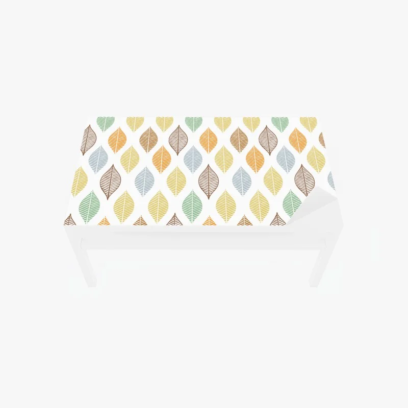 Chapa adhesiva para mesa y escritorio hojas geométricas en tonos pastel