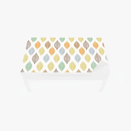 Chapa adhesiva para mesa y escritorio hojas geométricas en tonos pastel – Pixers®