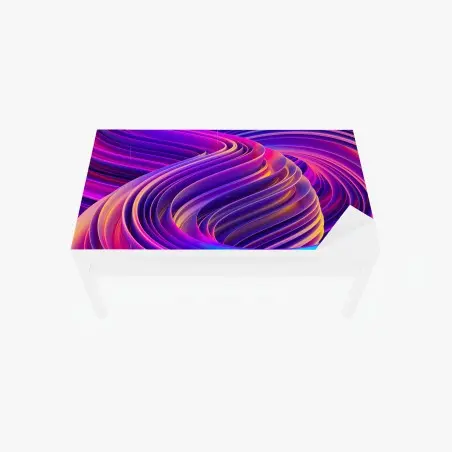 Chapa adhesiva para mesa y escritorio ondas cromáticas en espiral – Pixers®