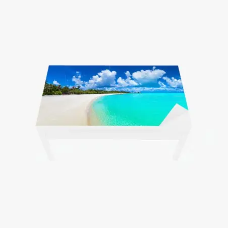 Chapa adhesiva para mesa y escritorio paraíso turquesa en Maldivas – Pixers®