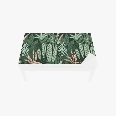Chapa adhesiva para mesa y escritorio selva serena: estampado botánico en tonos verdes – Pixers®