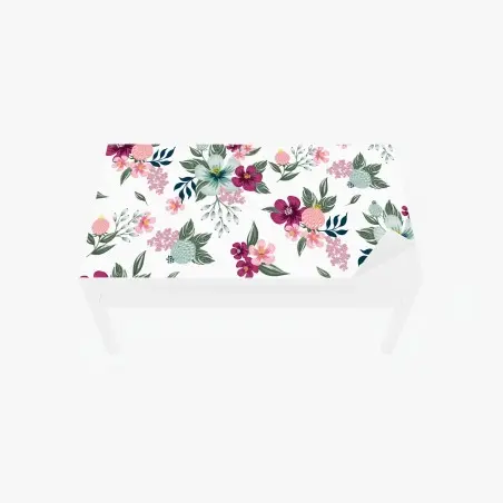 Chapa adhesiva para mesa y escritorio elegante estampado floral en tonos rosa y verde – Pixers®