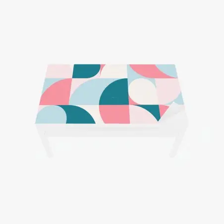 Chapa adhesiva para mesa y escritorio mosaico geométrico en tonos pastel – Pixers®