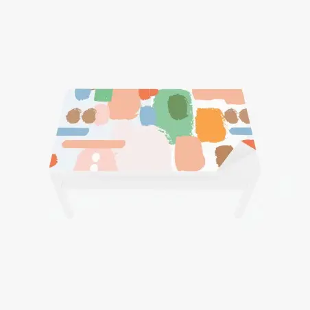 Chapa adhesiva para mesa y escritorio patrón abstracto de manchas y pinceladas en tonos pastel – Pixers®