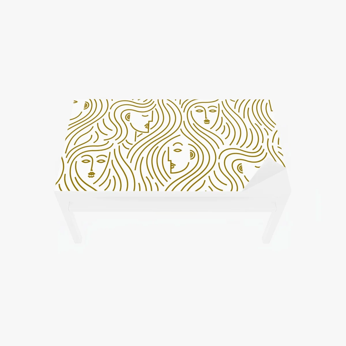 Chapa adhesiva para mesa y escritorio patrón abstracto de rostros femeninos en dorado – Pixers® Chapa adhesiva para mesa y escritorio patrón abstracto de rostros femeninos en dorado – Pixers®